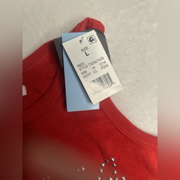 Grayson Threads Women’s Large America’ Crop Tank-4th of July-USA Red - Picture 6 of 6